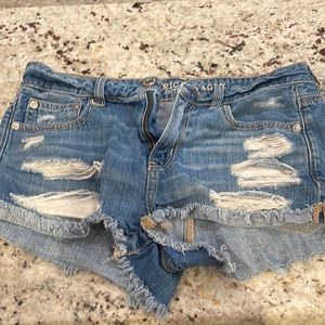American Eagle "ripped" Jean shorts size 2